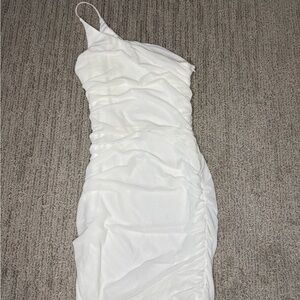 Princess Polly White Ruched Mini Dress
